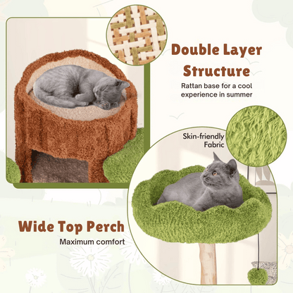 Purr-Perch | Cat Tree for Large Cats with Spacious Condo Nests | Multi-Level Cat Tower for Active Play and Relaxation 5