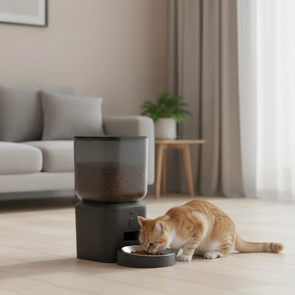 Smart Automatic Pet Feeder with Camera & Two-Way Audio | 8L | 6 Meals | Stainless Steel Bowl