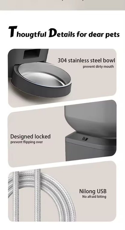 Smart Automatic Pet Feeder with Camera & Two-Way Audio | 8L | 6 Meals | Stainless Steel Bowl
