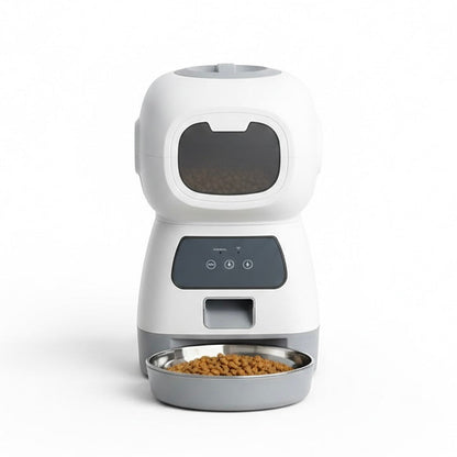 Smart Automatic Pet Feeder with Voice Recording | Programmable Meal Schedule | Dogs & Cats