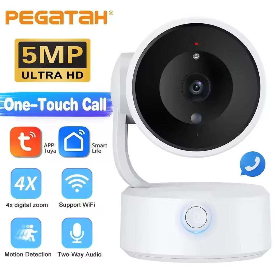 Smart Home Security Cameras | 5MP Wireless Security Camera with 360° View | Real-Time Monitoring for Pets and Home Safety 1