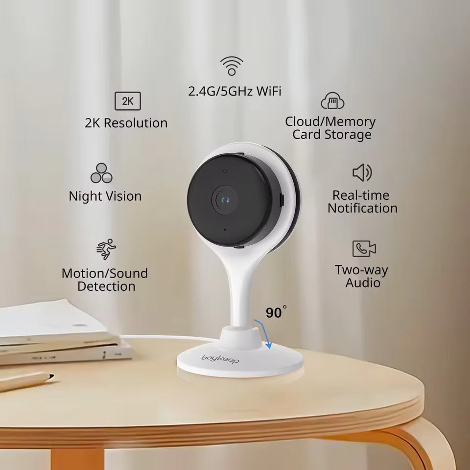 Smart Indoor Pet Camera | 2K Resolution with Night Vision & Two-Way Audio | Ideal Dog & Cat Monitor for Peace of Mind 1