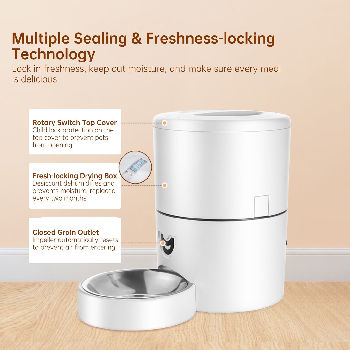 Smart Pet Care | Automatic Pet Feeder with App Control & 4L Capacity | Convenient Feeding Solution for Pets 5