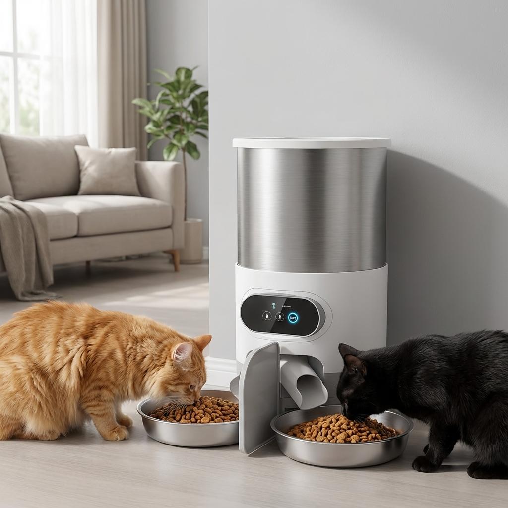 Smart Pet Feeder | Automatic Pet Feeder with App Control & Voice Recording | 4.5L Capacity for Timely Meals 0