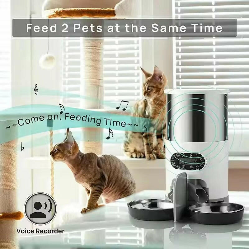 Smart Pet Feeder | Automatic Pet Feeder with App Control & Voice Recording | 4.5L Capacity for Timely Meals 8