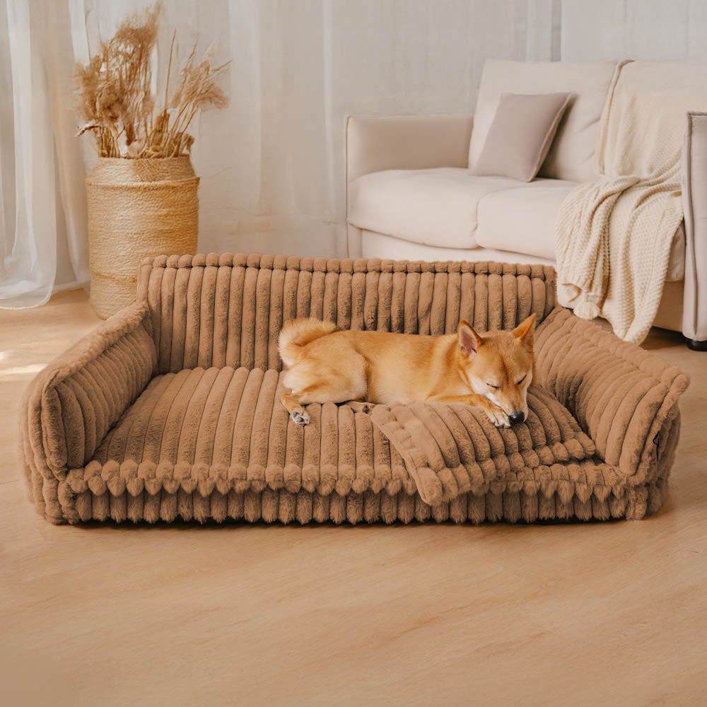 Snoozy Dream | Large Orthopedic Dog Bed with Elevated Headrest | Cozy Support for Joint Health 14
