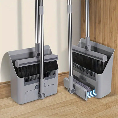 SweepMaster | Broom and Dustpan Set with Built-in Comb | Ergonomic Design for Effortless Cleaning 1
