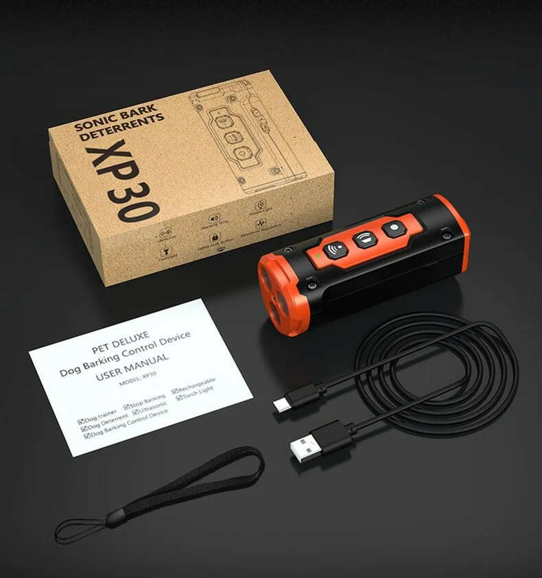 Ultrasonic Dog Training Device | 3x Sonic Emitters for Effective Bark Control | Safe Anti Bark Collar for Quick Behavior Management 3