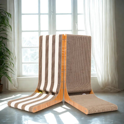 Vertical Cat Scratching Board with Solid Wood Frame & Durable Cardboard for Effective Furniture Protection 2