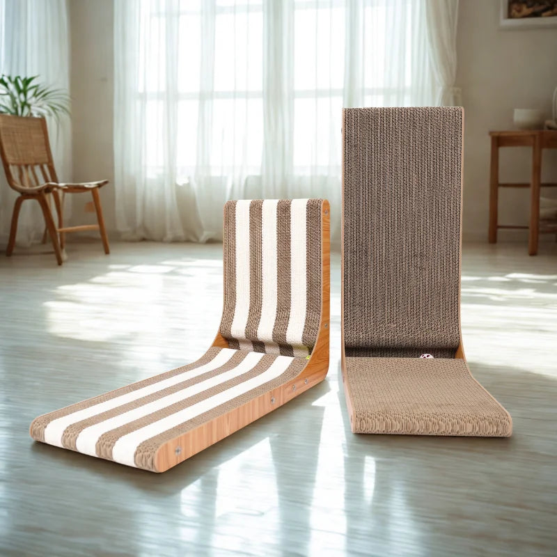 Vertical Cat Scratching Board with Solid Wood Frame & Durable Cardboard for Effective Furniture Protection 3