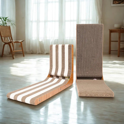 Vertical Cat Scratching Board with Solid Wood Frame & Durable Cardboard for Effective Furniture Protection 3