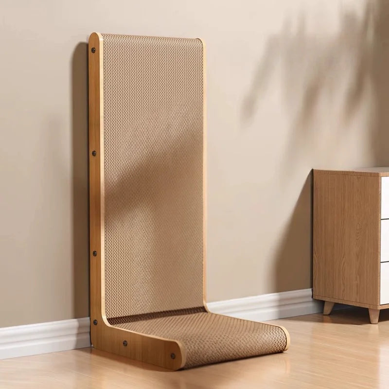 Vertical Cat Scratching Board with Solid Wood Frame & Durable Cardboard for Effective Furniture Protection 5