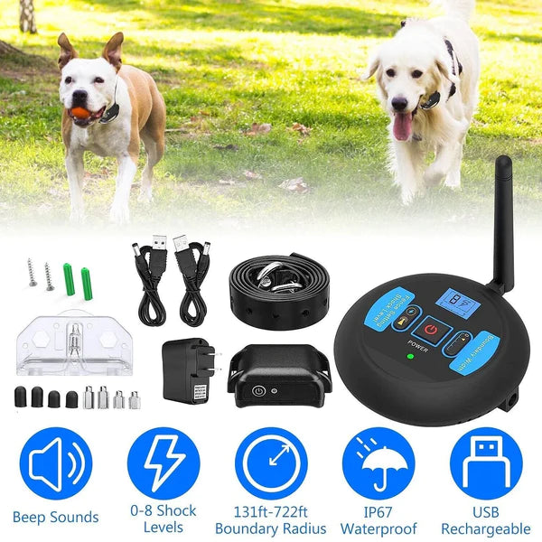 Wireless Dog Fence System | Wireless Electric Dog Fence with Adjustable Range | Invisible Containment Solution for Safe Outdoor Play 4